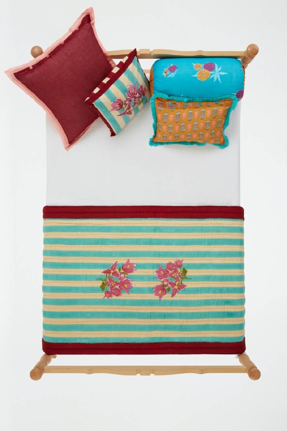 Lisa Corti Federa Organza 35x50cm Tiger Motive Mustard