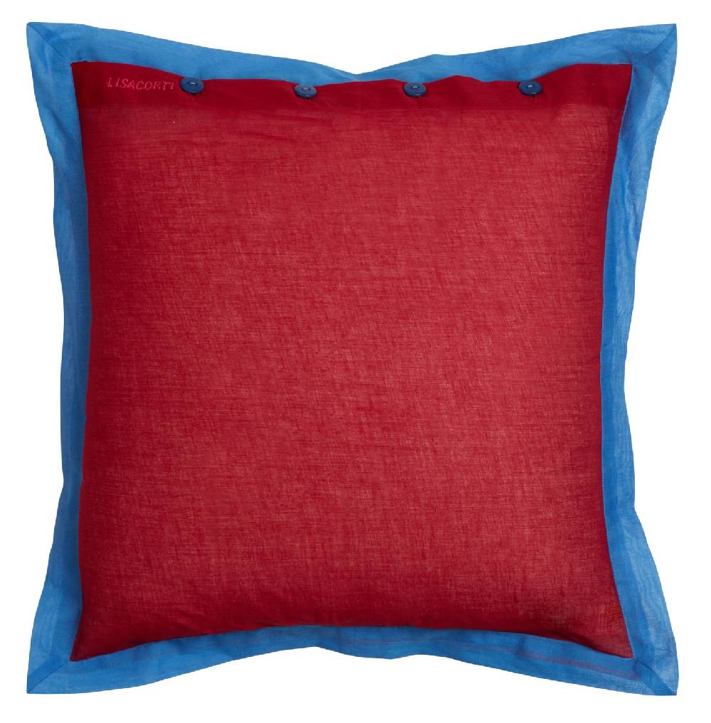 Lisa Corti federa organza 45x45cm cherry red pervinch