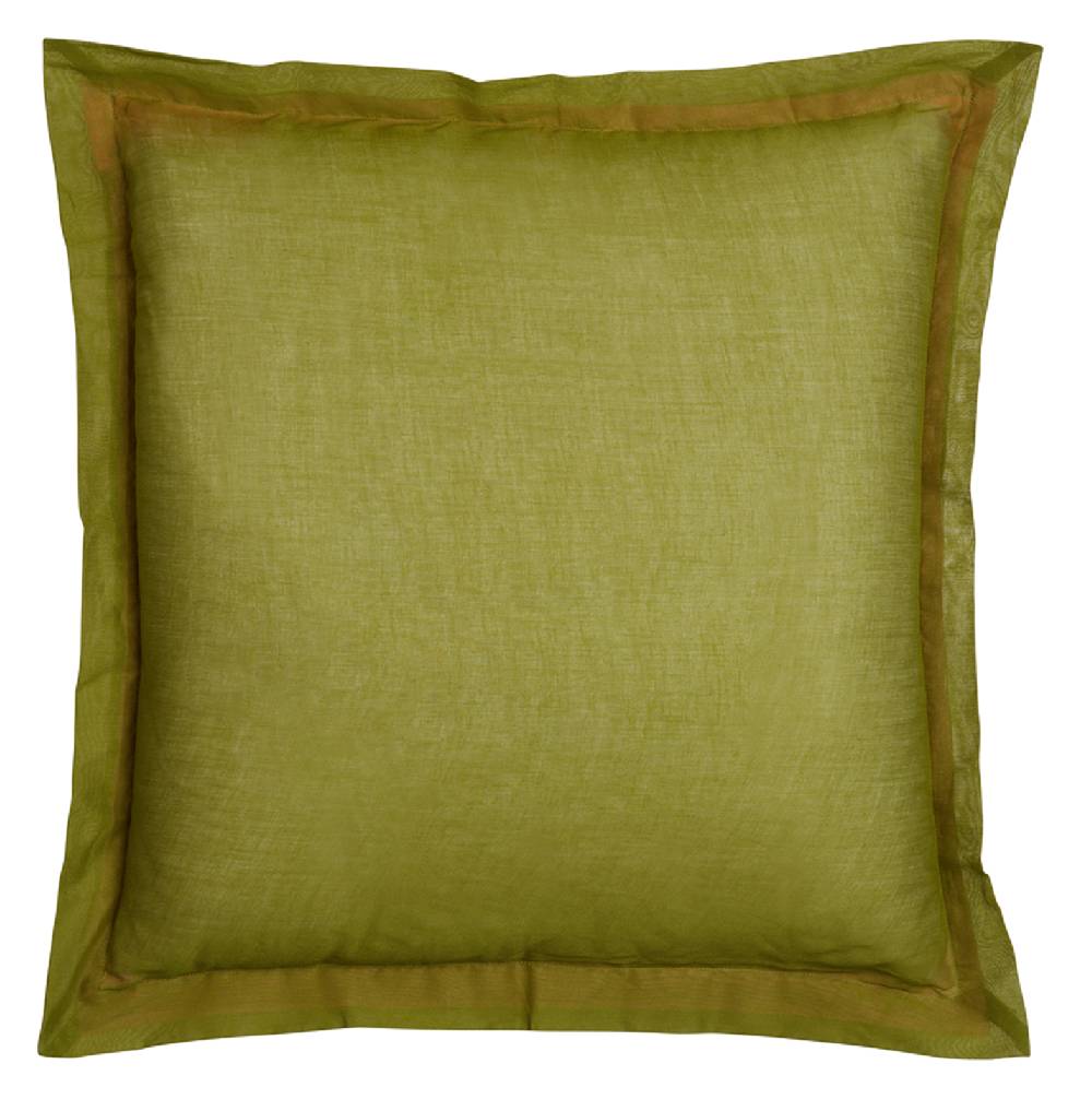 Lisa Corti Federa Organza 60x60cm Peach Leaves Green