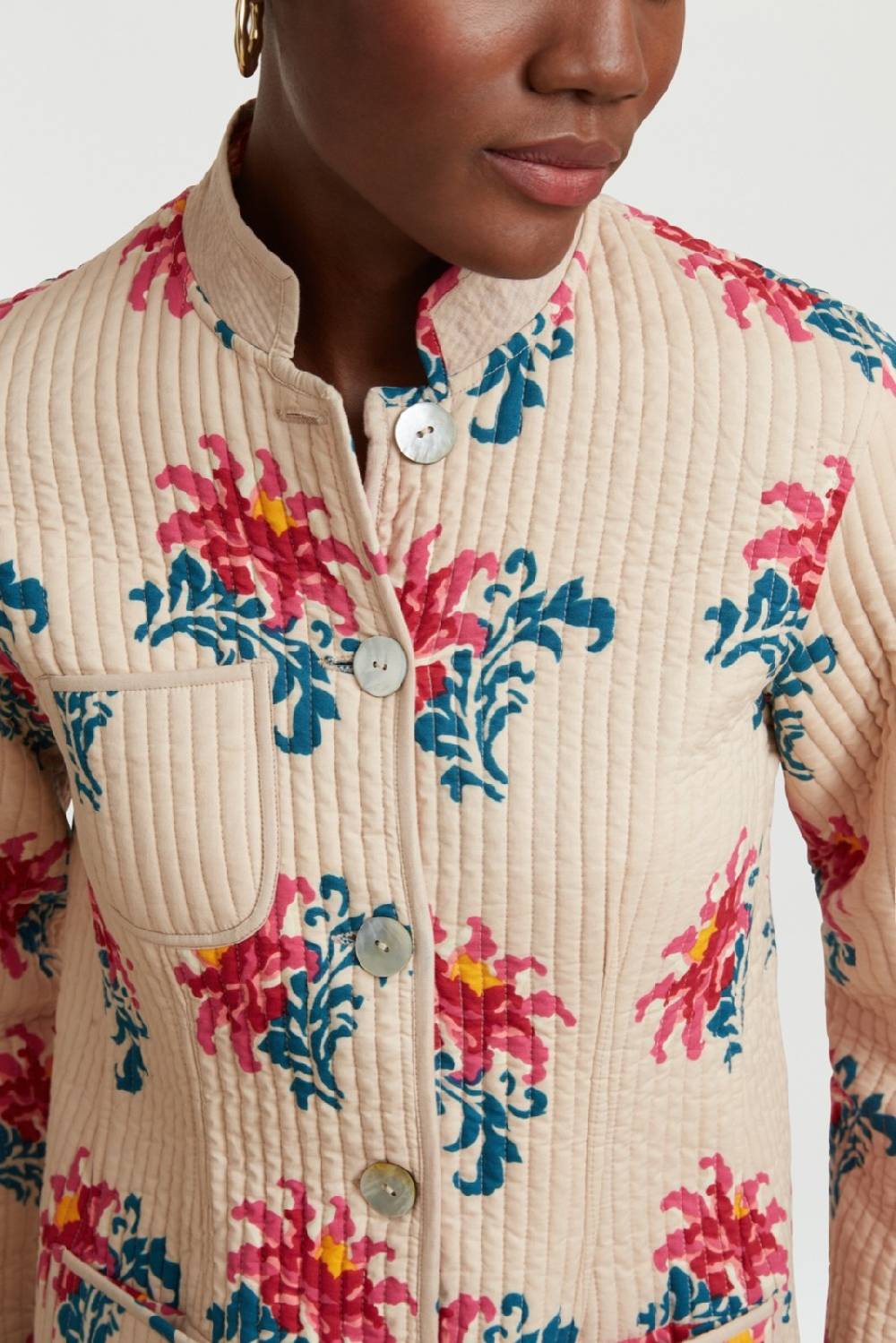 Lisa Corti Giacca Reversibile Jhodpuri Tangeri Rose Cream