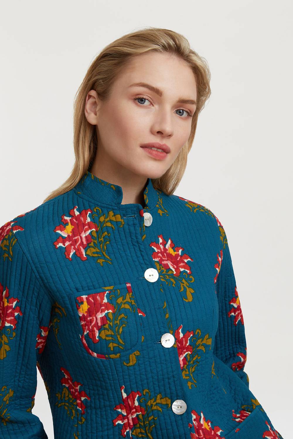 Lisa Corti Giacca Reversibile Jhodpuri Tangeri Rose Olive Green