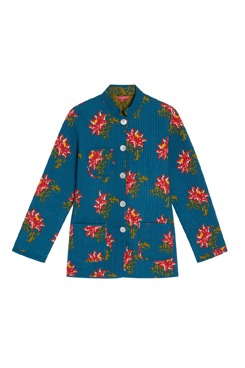 Lisa Corti Giacca Reversibile Jhodpuri Tangeri Rose Olive Green