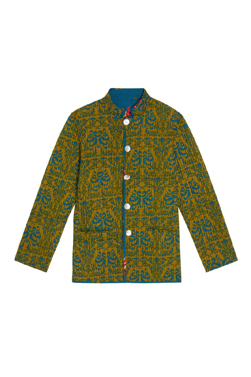 Lisa Corti Giacca Reversibile Jhodpuri Tangeri Rose Olive Green