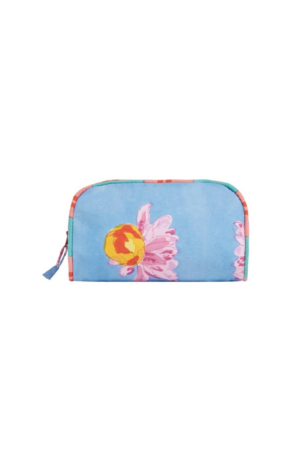 Lisa Corti Goretta Pouch Big Arabesque Flower Light Blue