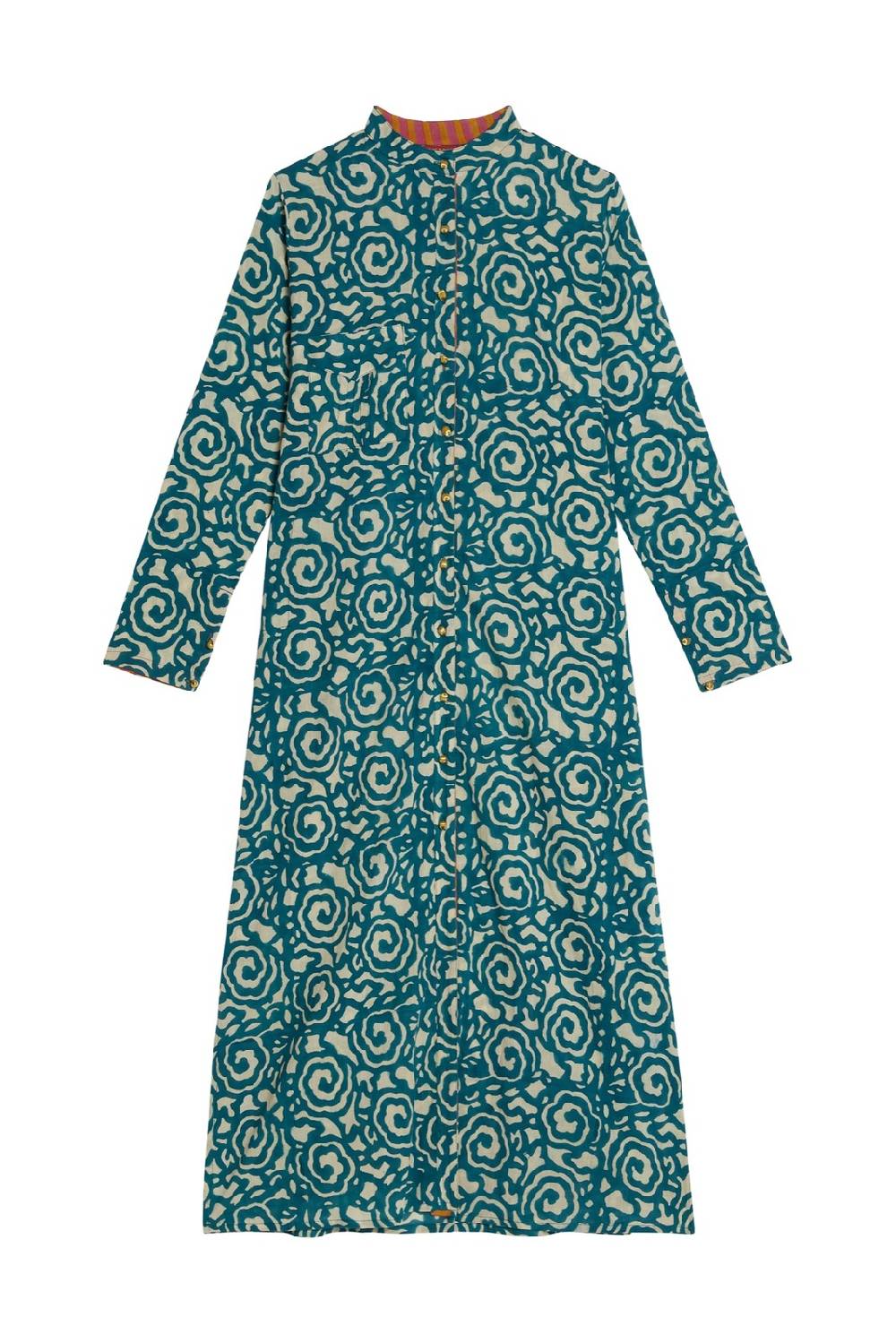 Lisa Corti Kurta Lunga Aperta Spiral Peacock Natural