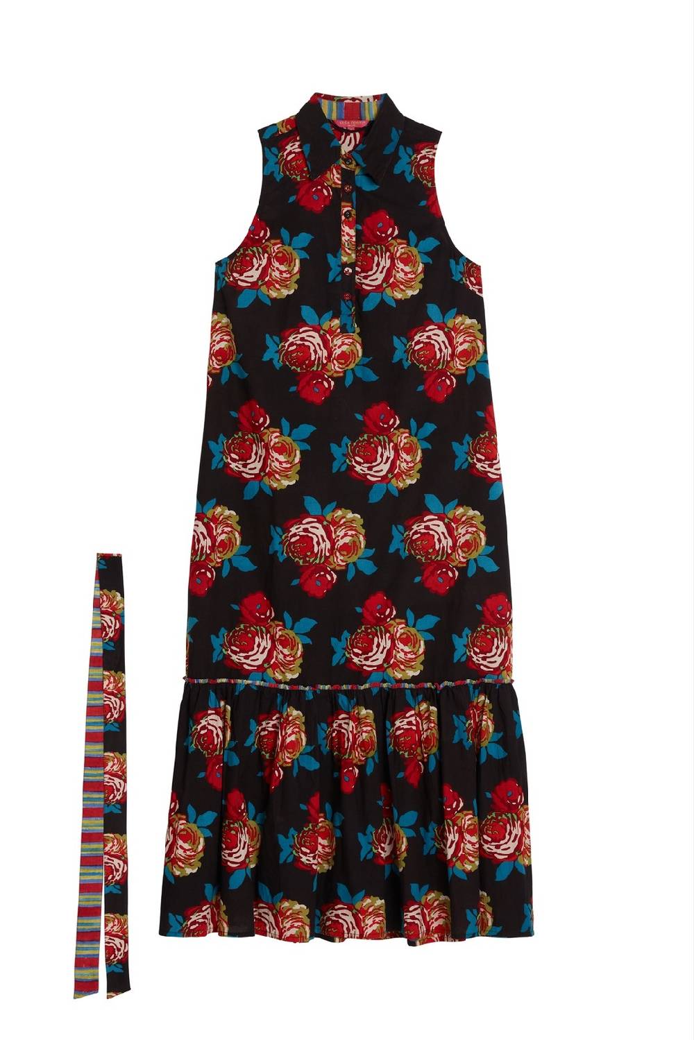 Lisa Corti Abito Asagao Bold Rose Black