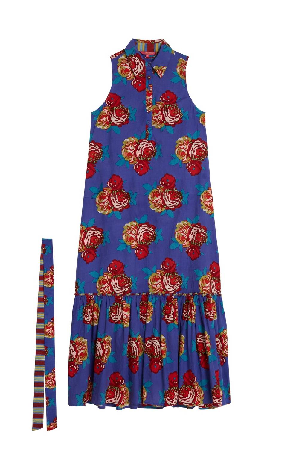 Lisa Corti Abito Asagao Bold Rose Cobalt