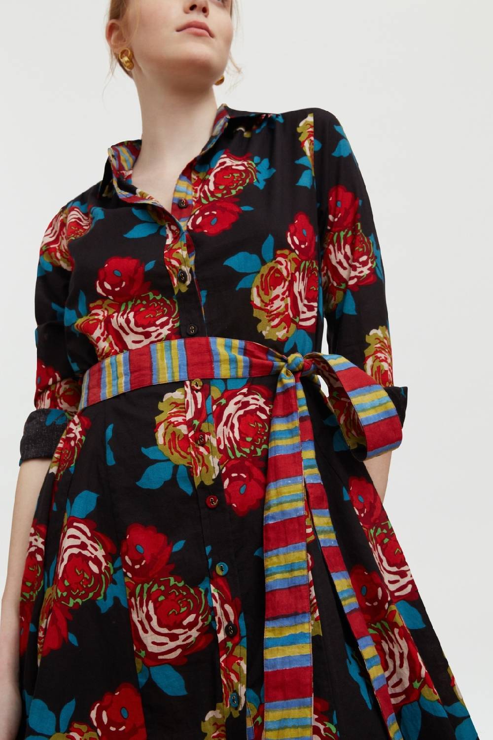 Lisa Corti Abito Datura Bold Rose Black