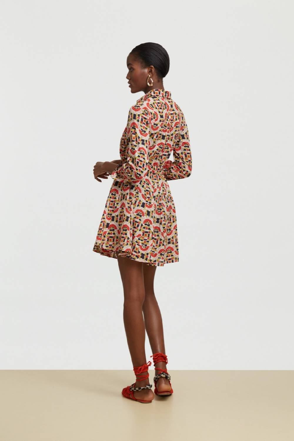 Lisa Corti Abito Datura Folk Mirror Black