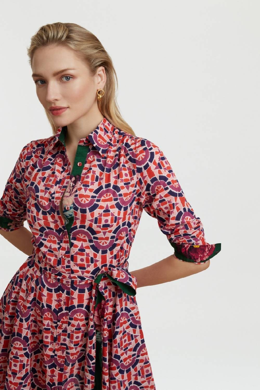 Lisa Corti Abito Datura Folk Mirror Purple