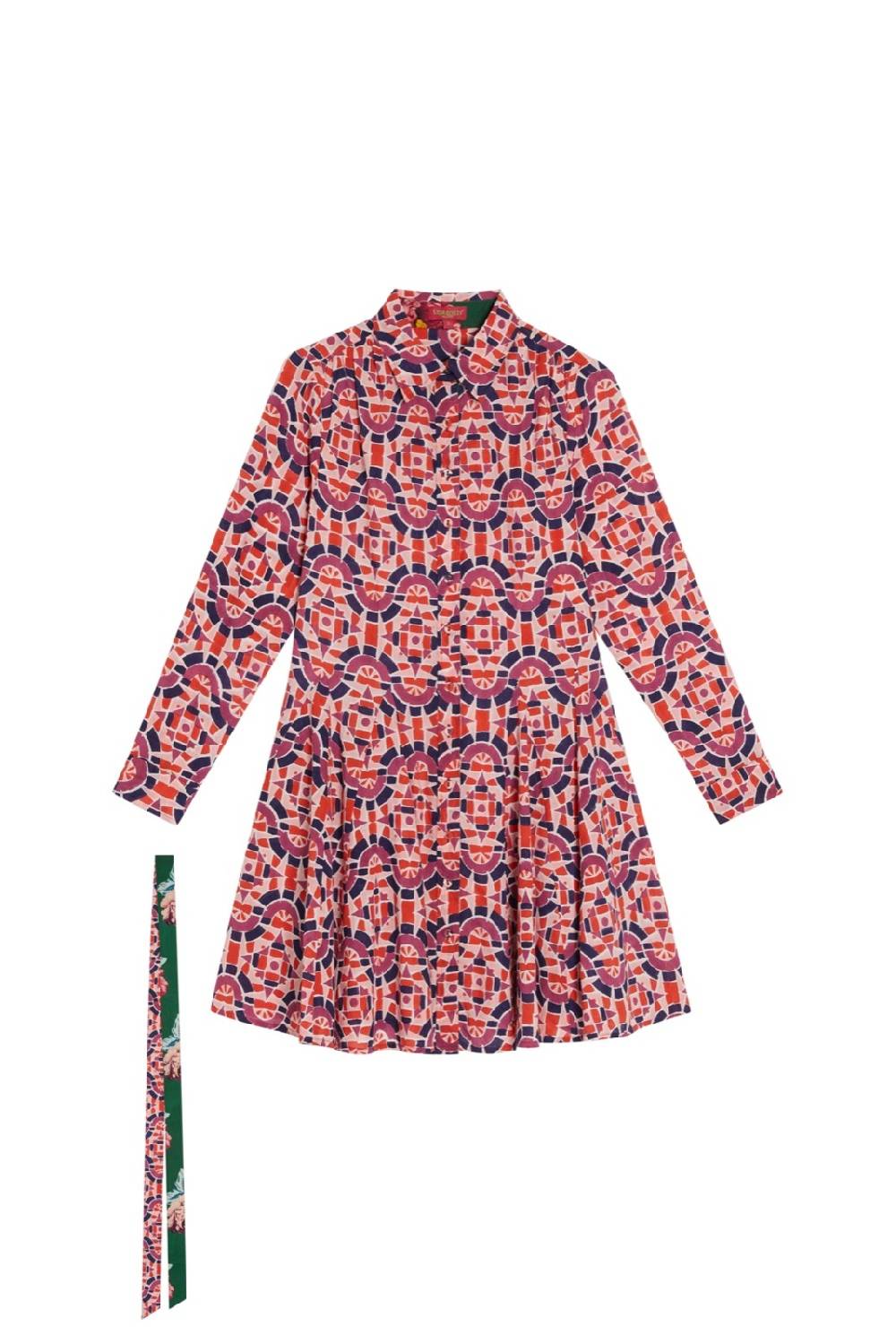 Lisa Corti Abito Datura Folk Mirror Purple