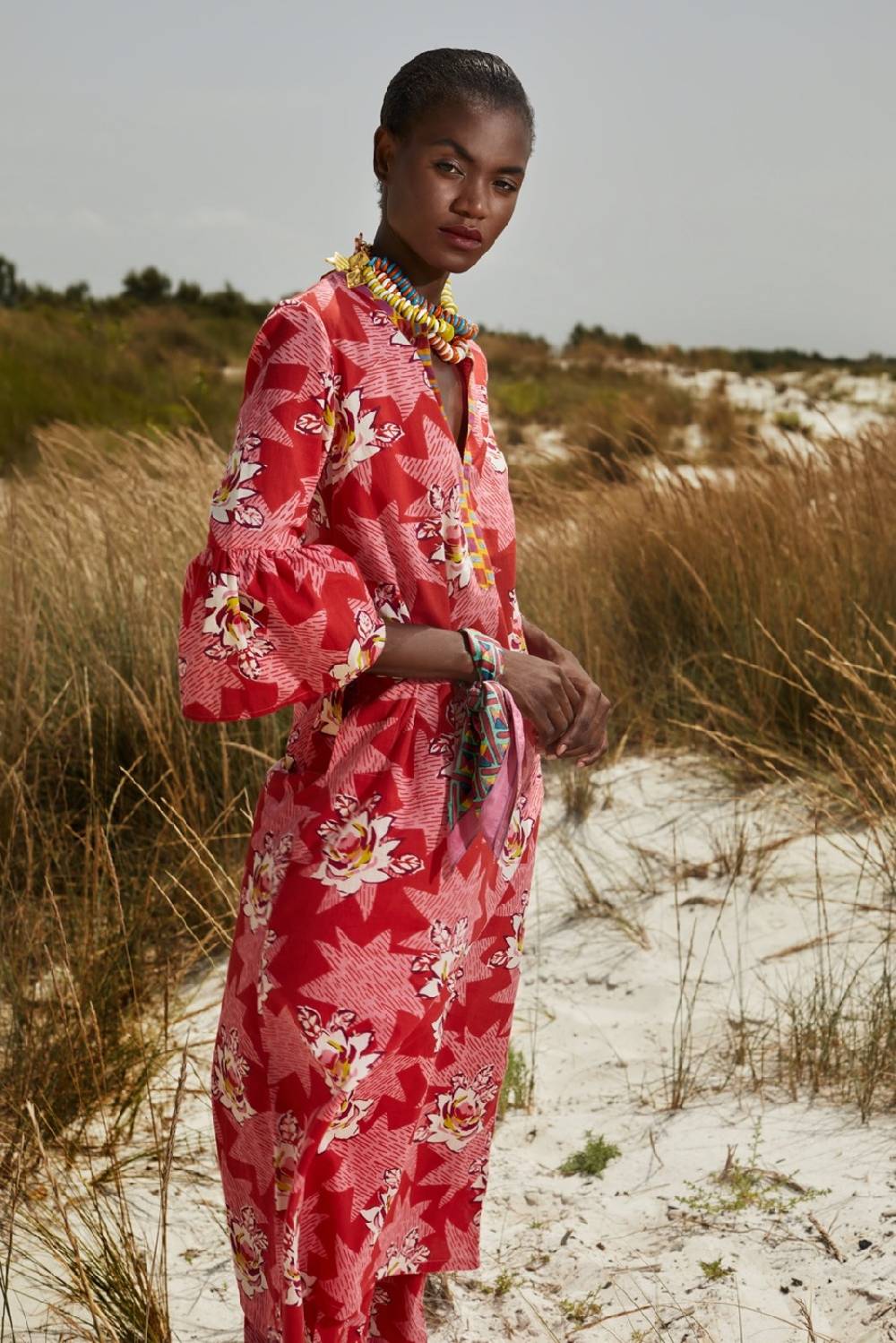 Lisa Corti Abito Ethesian Star Flower Red