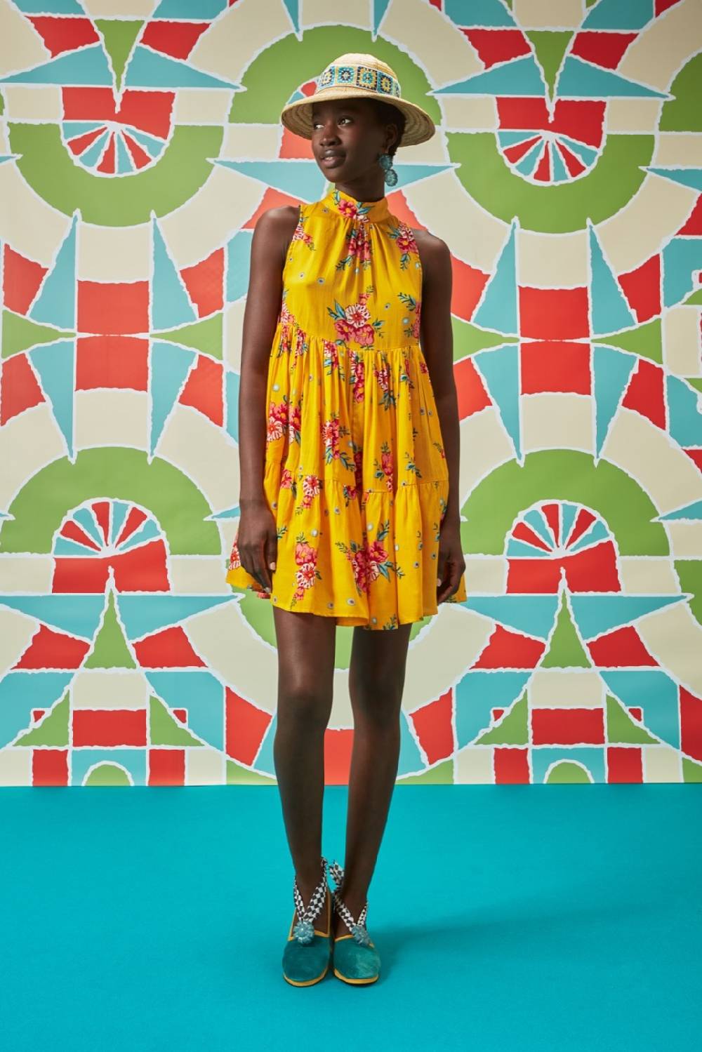 Lisa Corti Abito Jaipur Bukhara Flower Gold