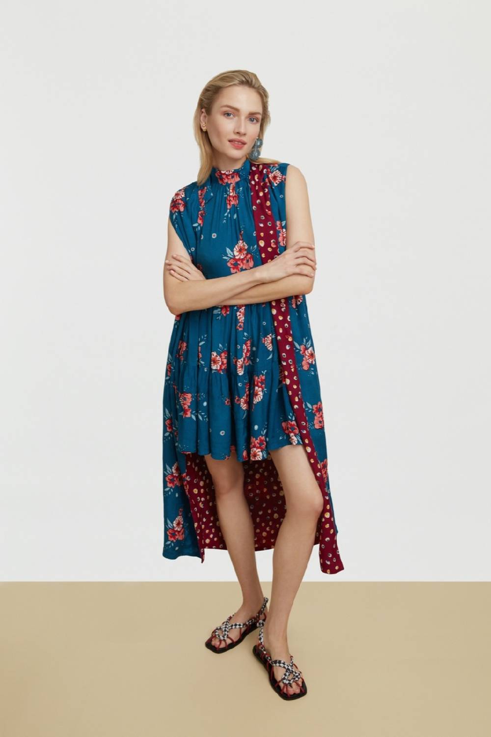 Lisa Corti Abito Jaipur Bukhara Flower Teal