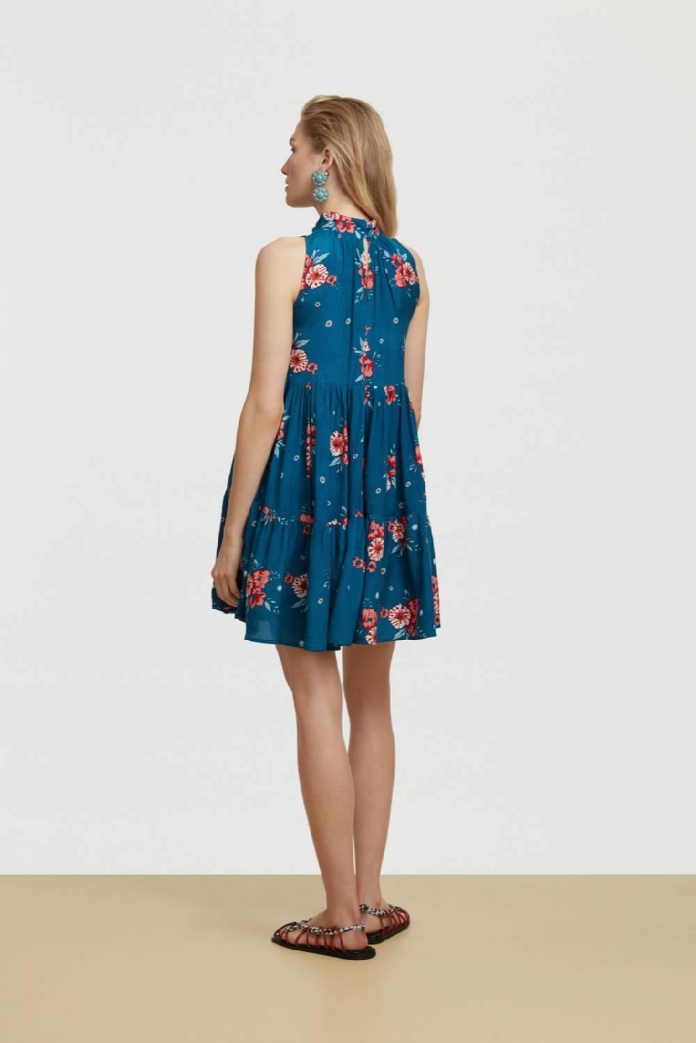 Lisa Corti Abito Jaipur Bukhara Flower Teal