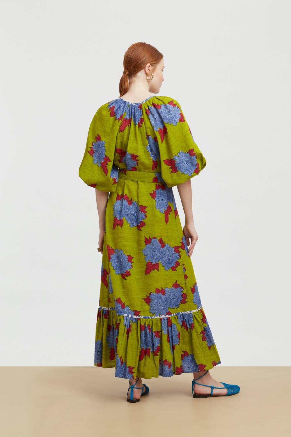 Lisa Corti Abito Mandili Abhanery Peony Acid Green