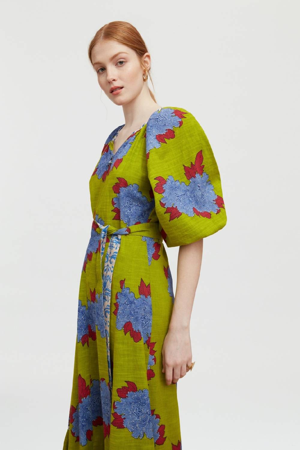 Lisa Corti Abito Mandili Abhanery Peony Acid Green