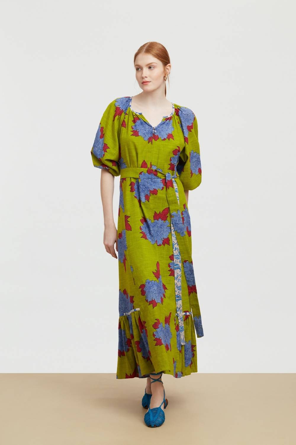 Lisa Corti abito mandili abhanery peony acid green