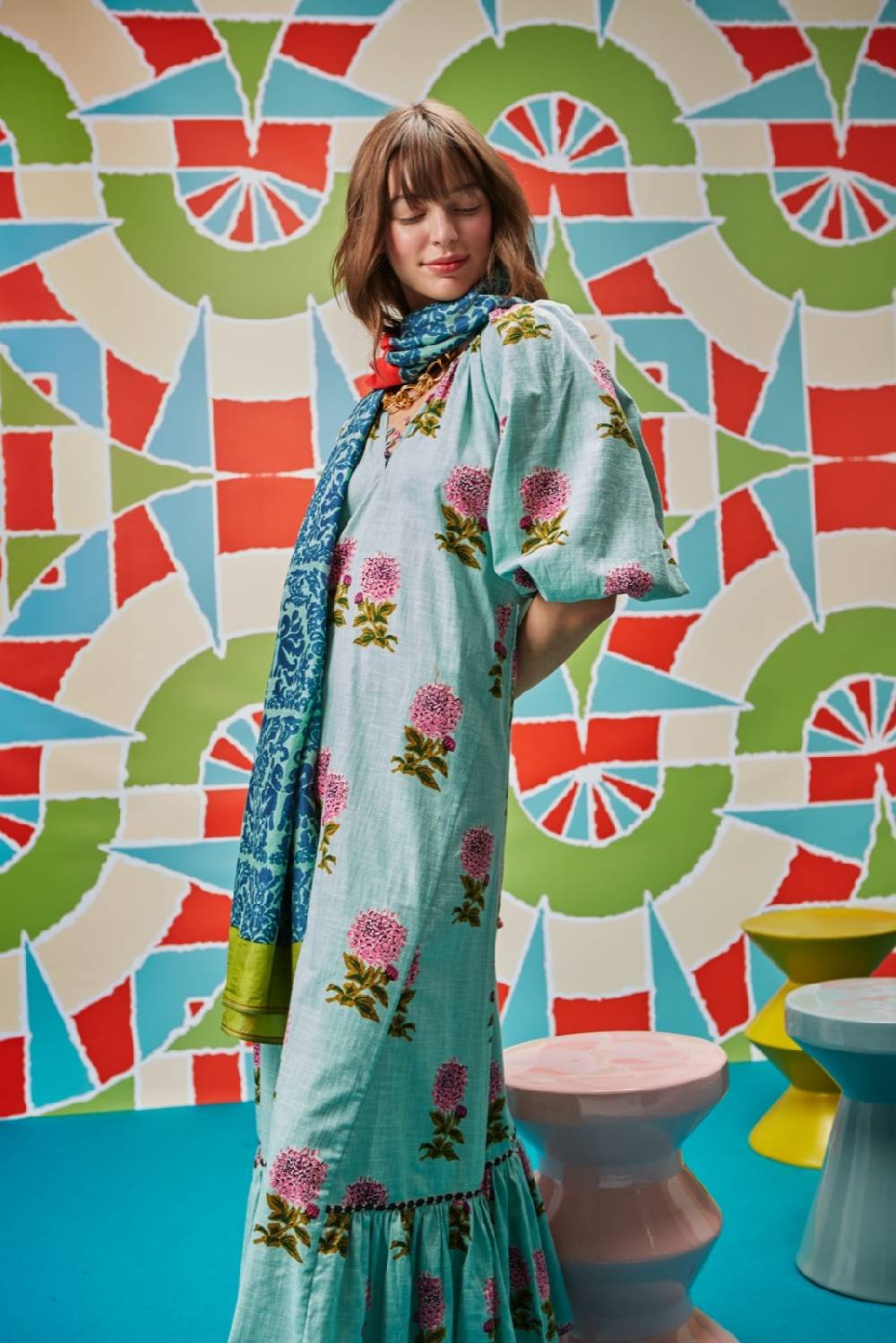 Lisa Corti Abito Mandili Mamagoto Celadon