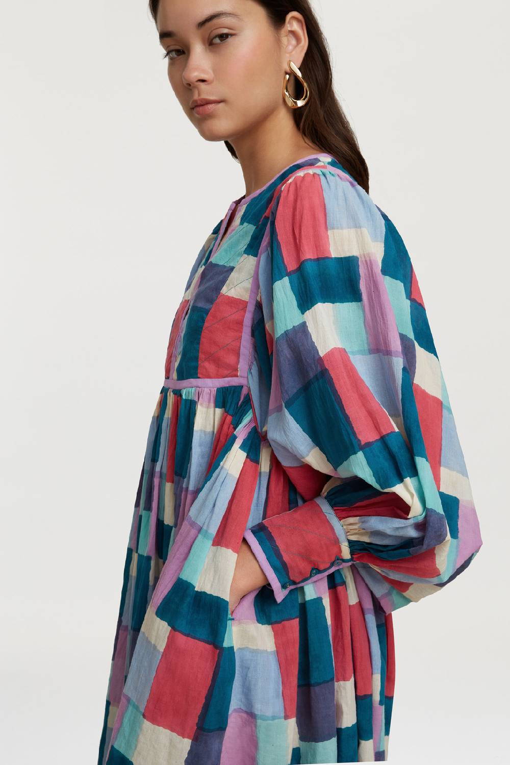 Lisa Corti Abito Mini Ortensia Geesband Peacock