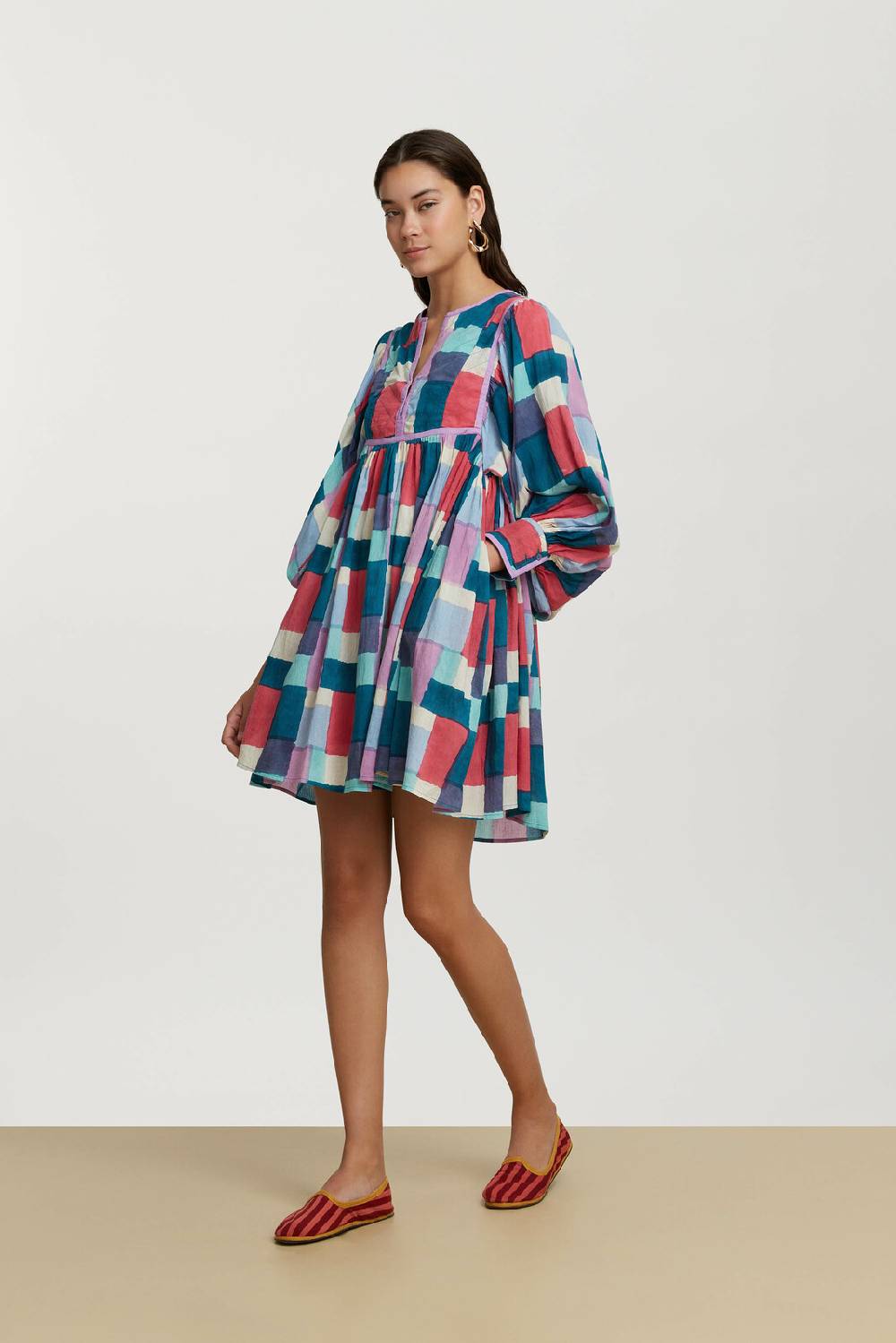 Lisa Corti Abito Mini Ortensia Geesband Peacock