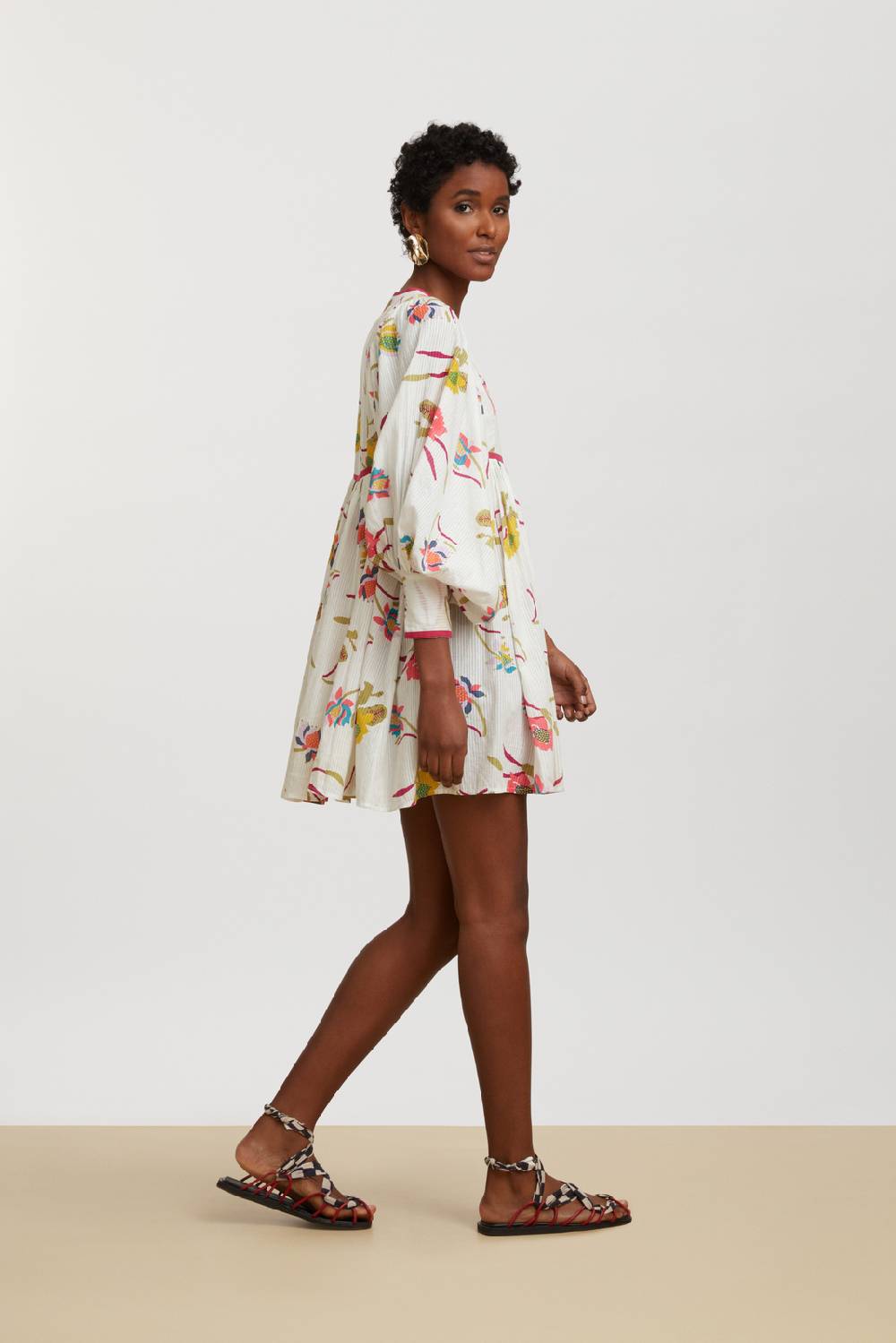 Lisa Corti Abito Mini Ortensia Japanese Acid Green