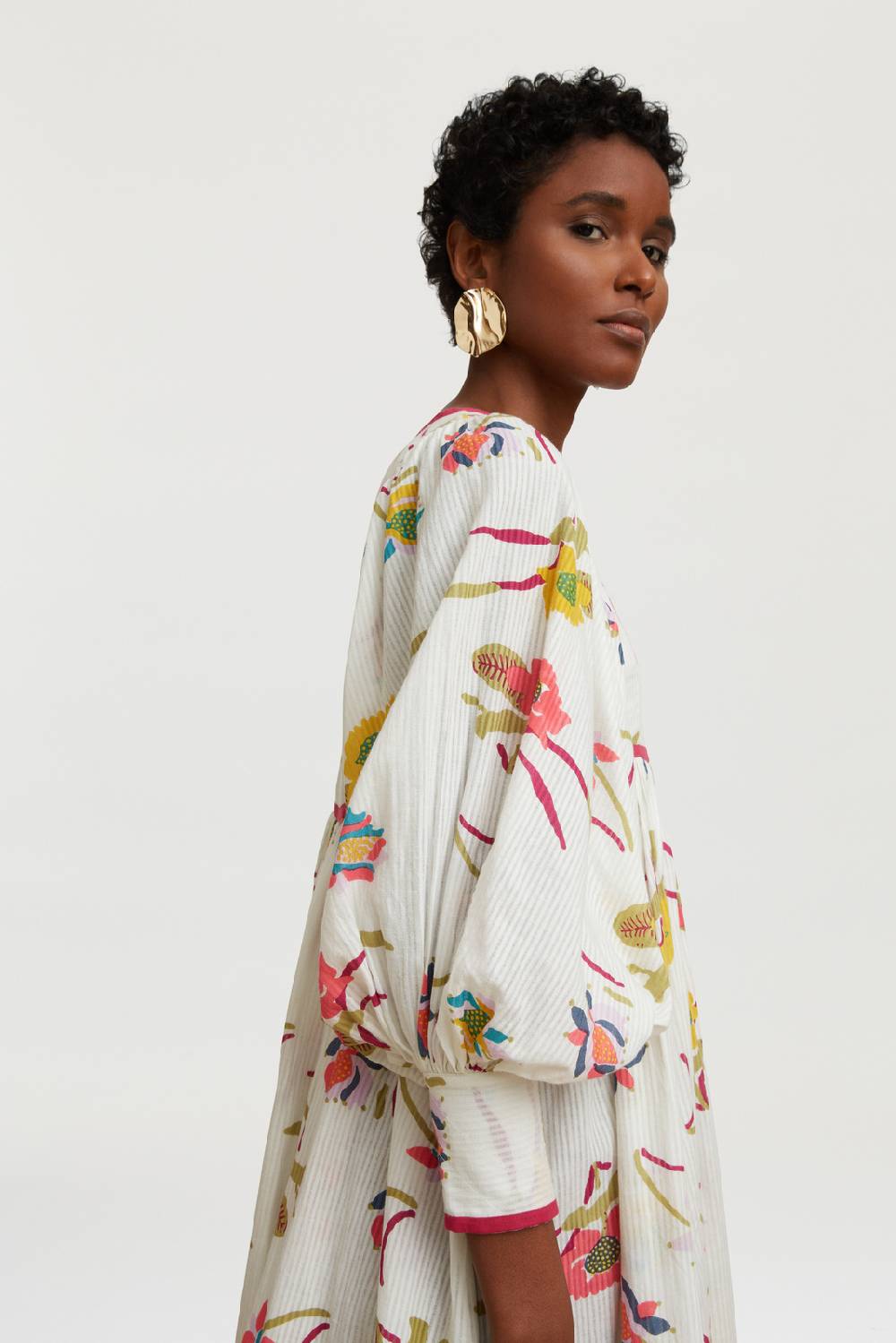 Lisa Corti Abito Mini Ortensia Japanese Acid Green