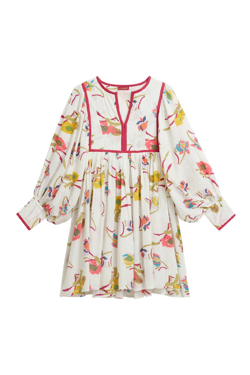 Lisa Corti Abito Mini Ortensia Japanese Acid Green