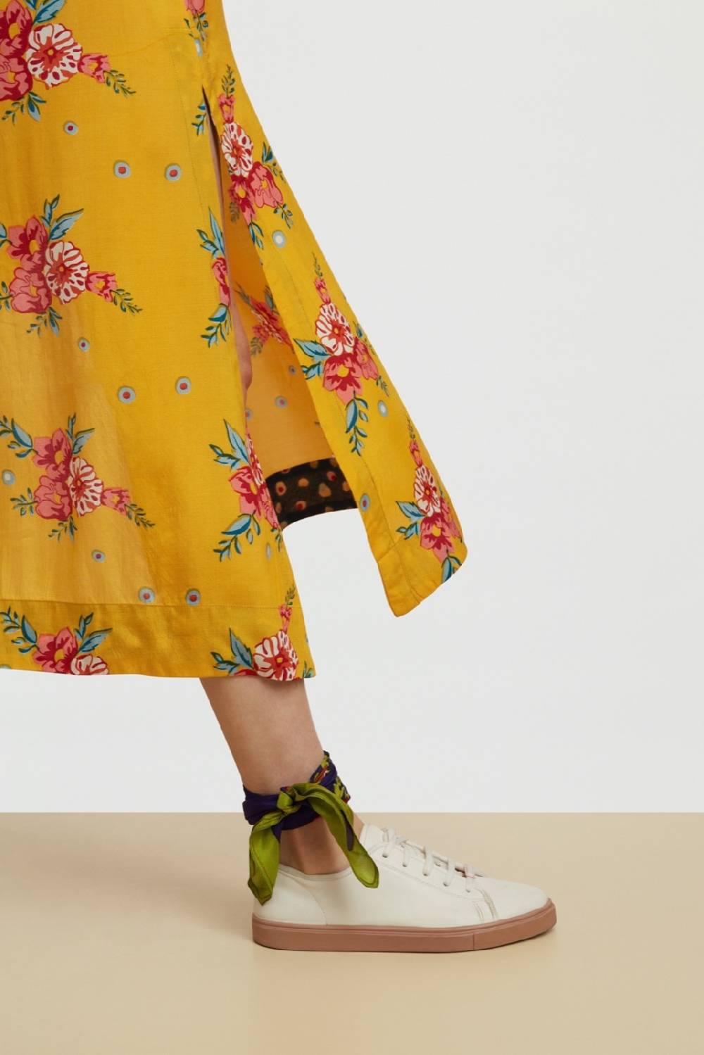 Lisa Corti Abito Myanmar Bukhara Flower Gold