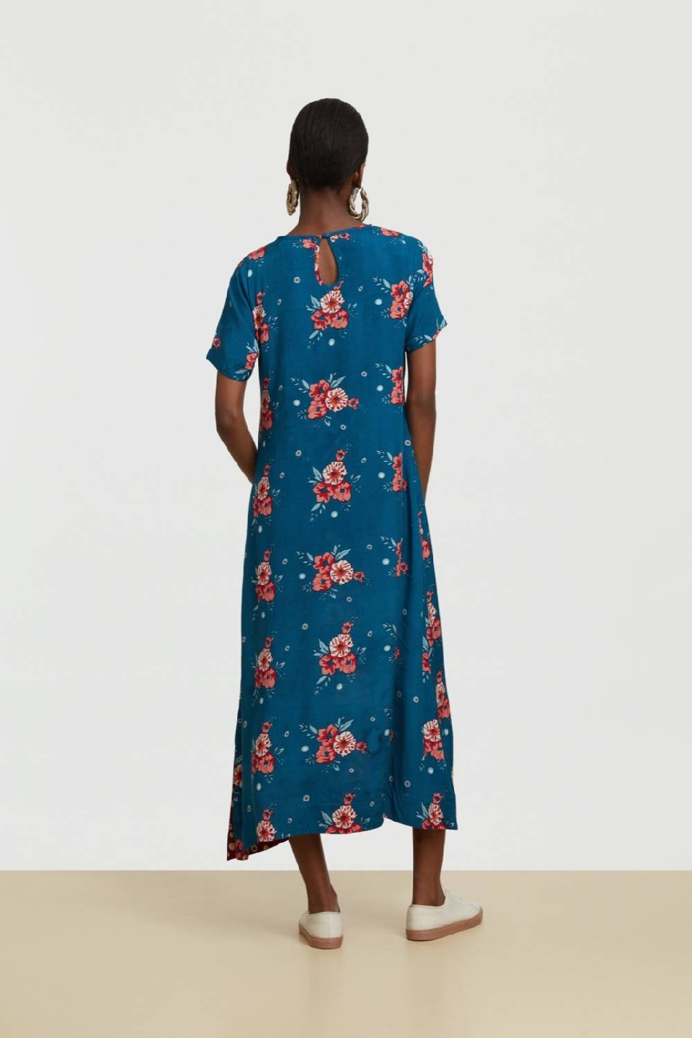 Lisa Corti Abito Myanmar Bukhara Flower Teal