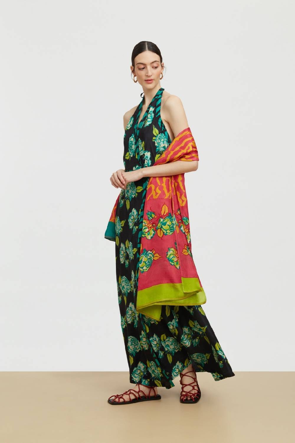 Lisa Corti Abito Panarea Rosa Spina Black