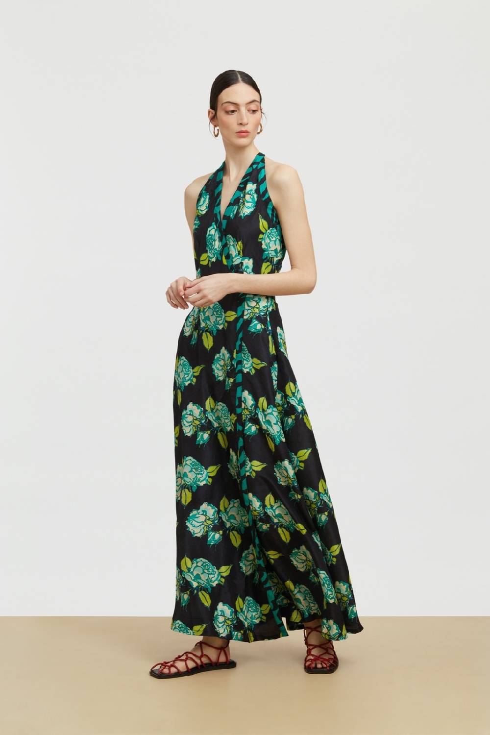 Lisa Corti Abito Panarea Rosa Spina Black