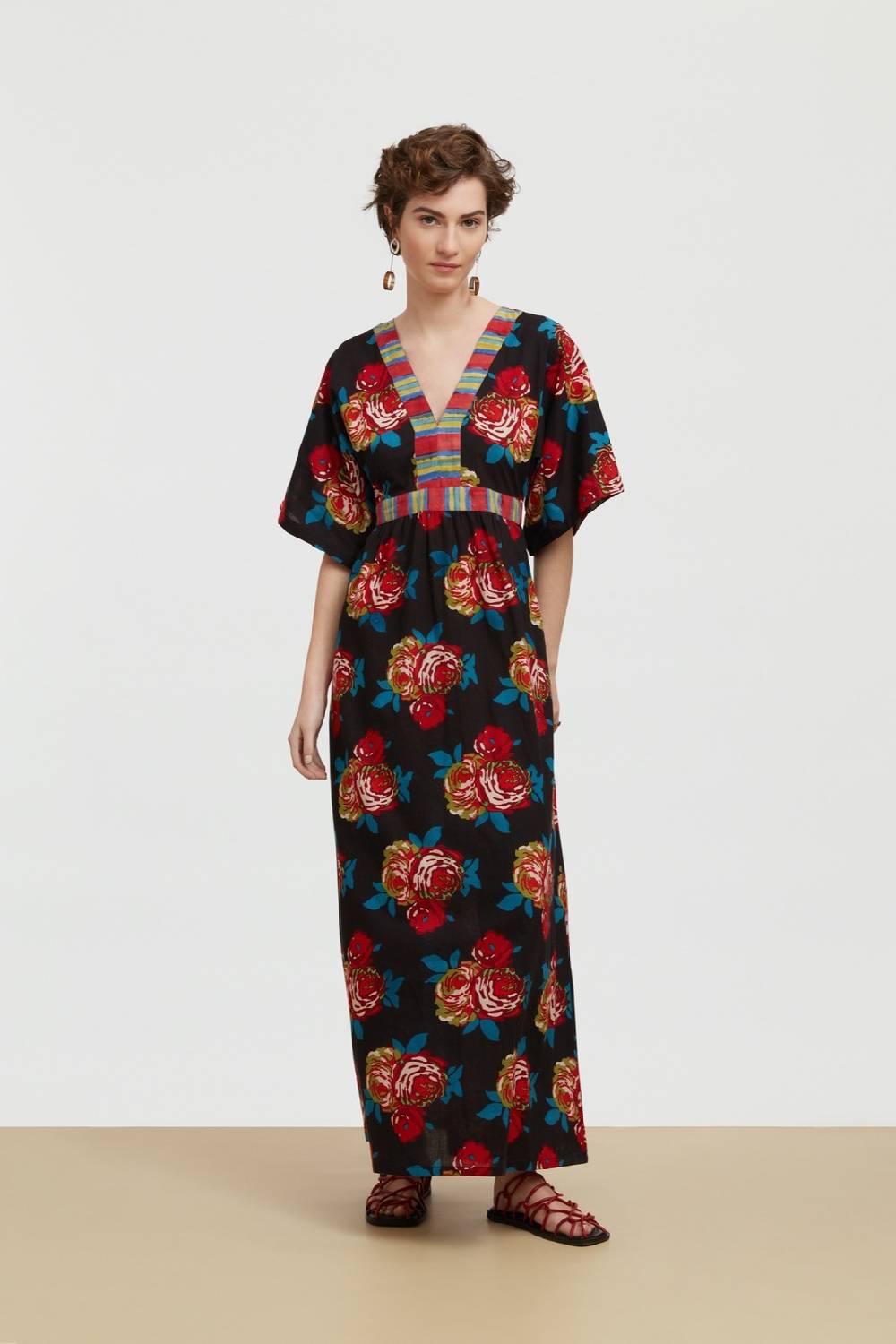 Lisa Corti Abito Pria Bold Rose Black