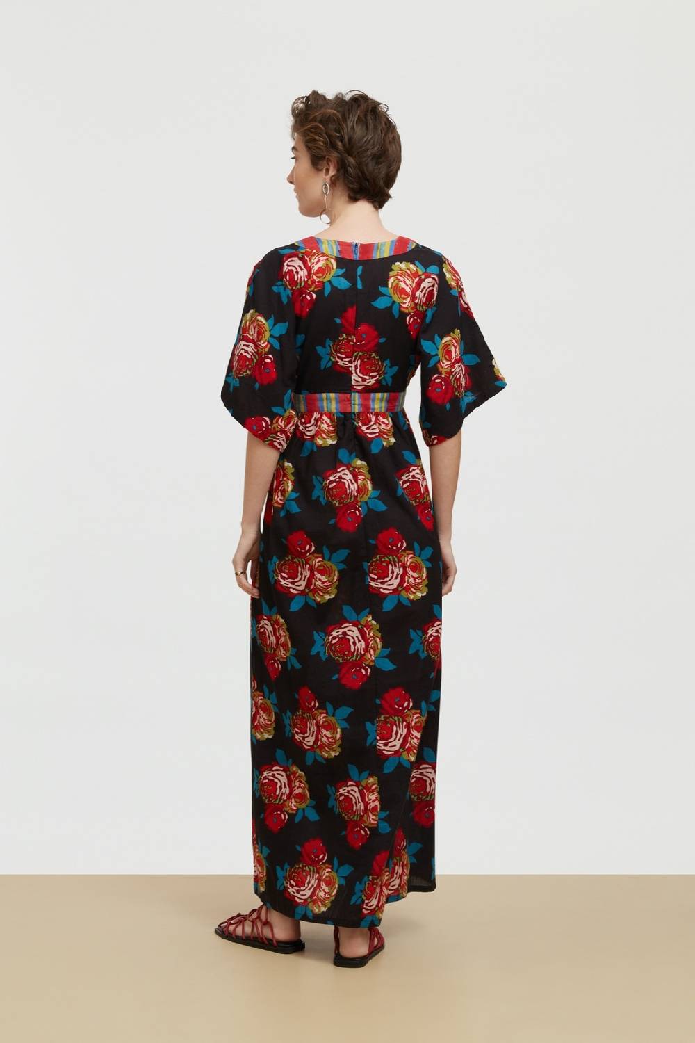 Lisa Corti Abito Pria Bold Rose Black