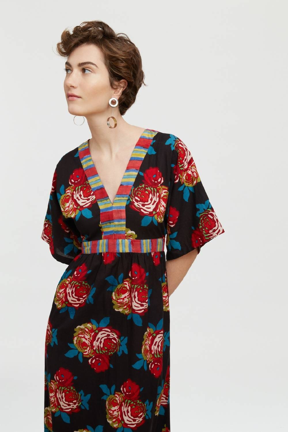 Lisa Corti abito pria bold rose black