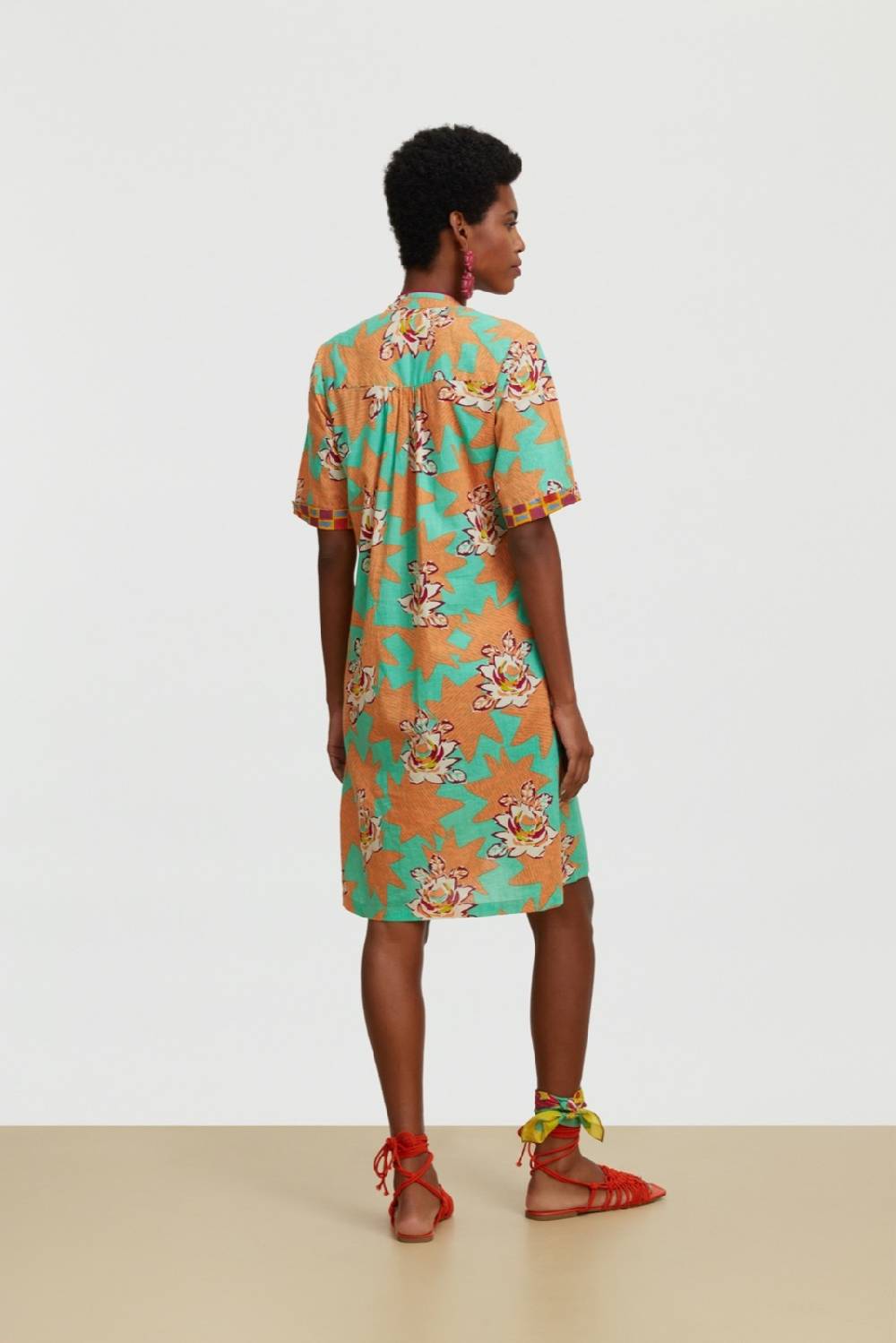 Lisa Corti Abito Radha Star Flower Aqua