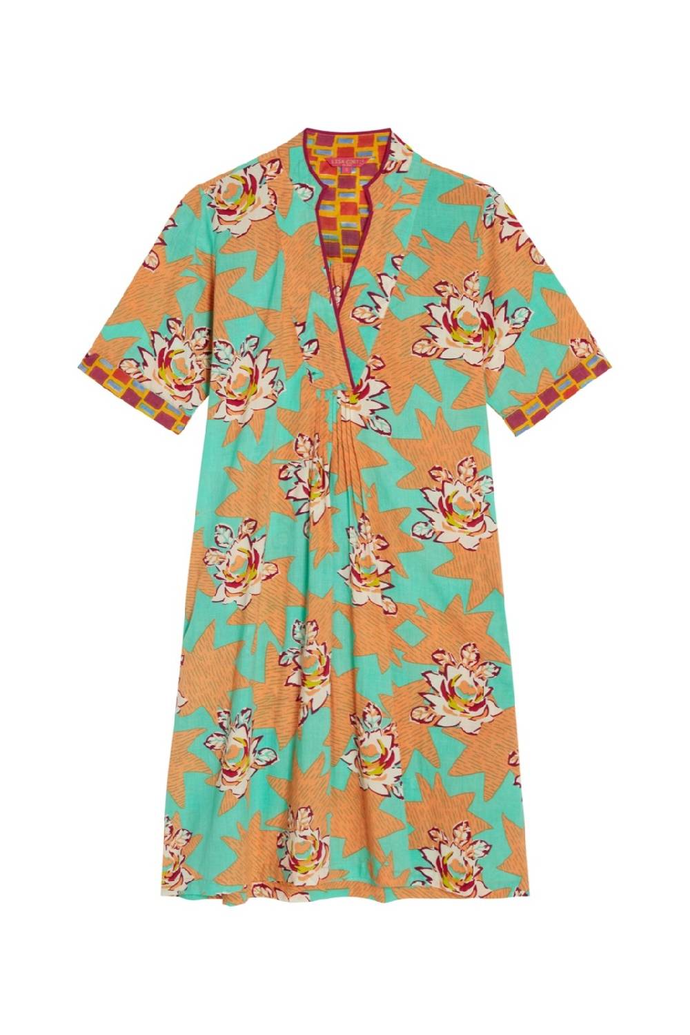 Lisa Corti Abito Radha Star Flower Aqua