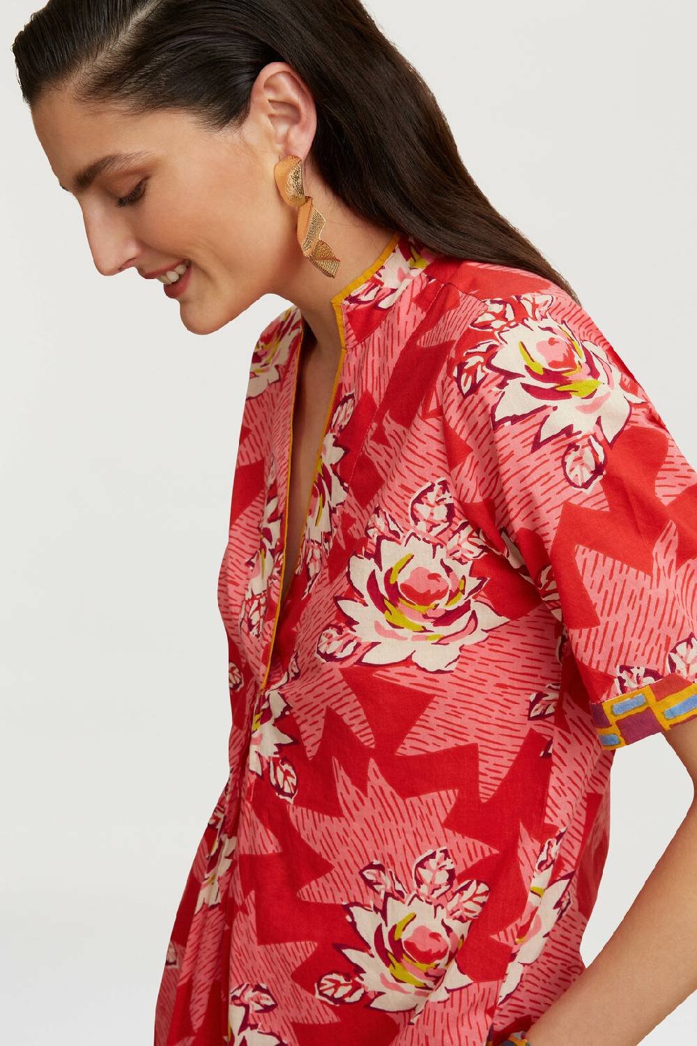 Lisa Corti Abito Radha Star Flower Red