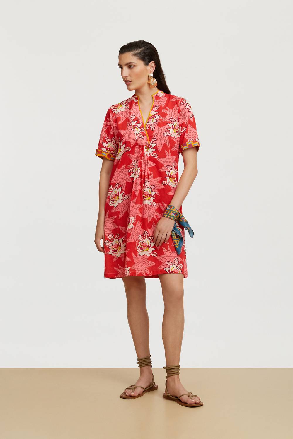 Lisa Corti Abito Radha Star Flower Red