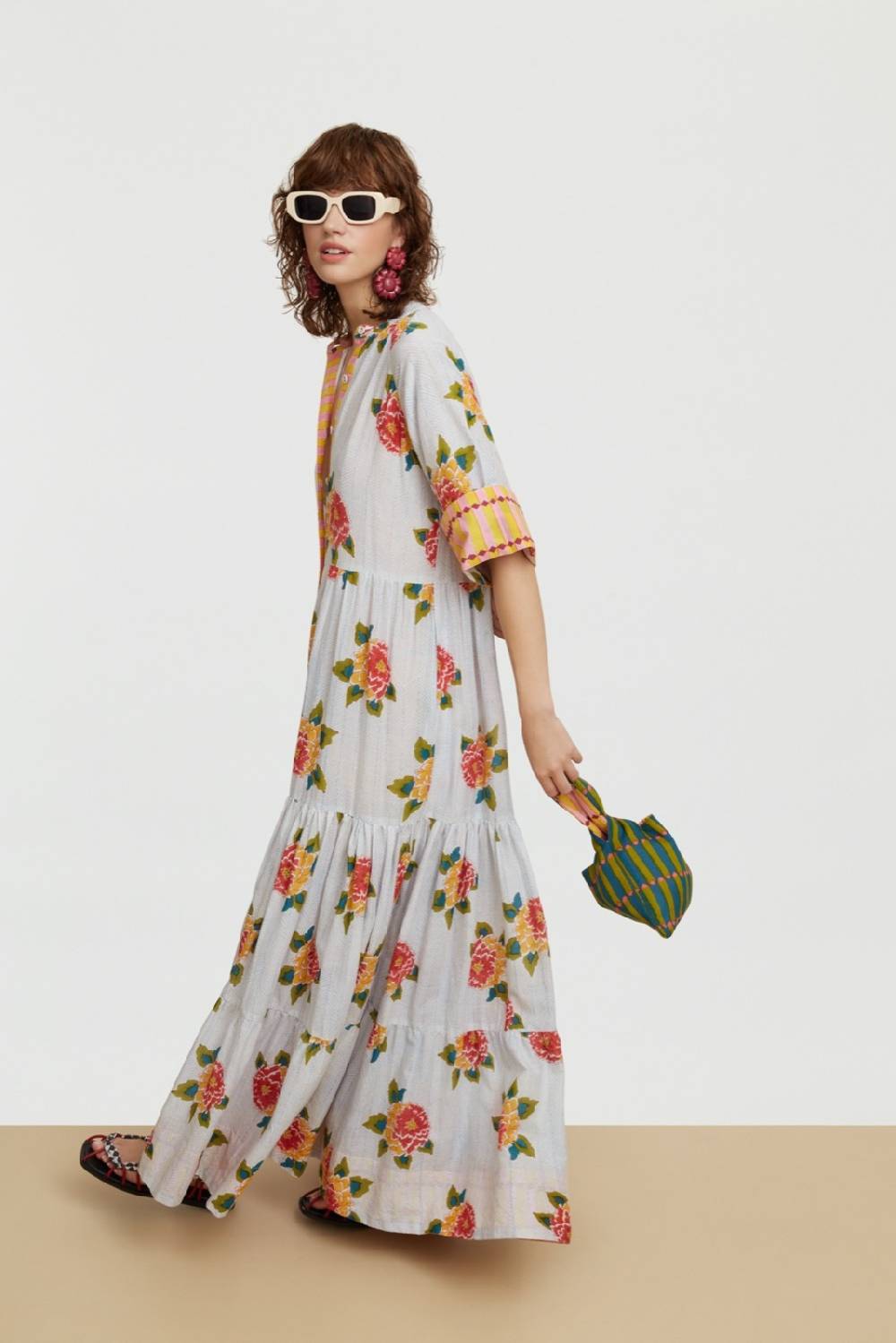 Lisa Corti abito rambagh barwara light blue