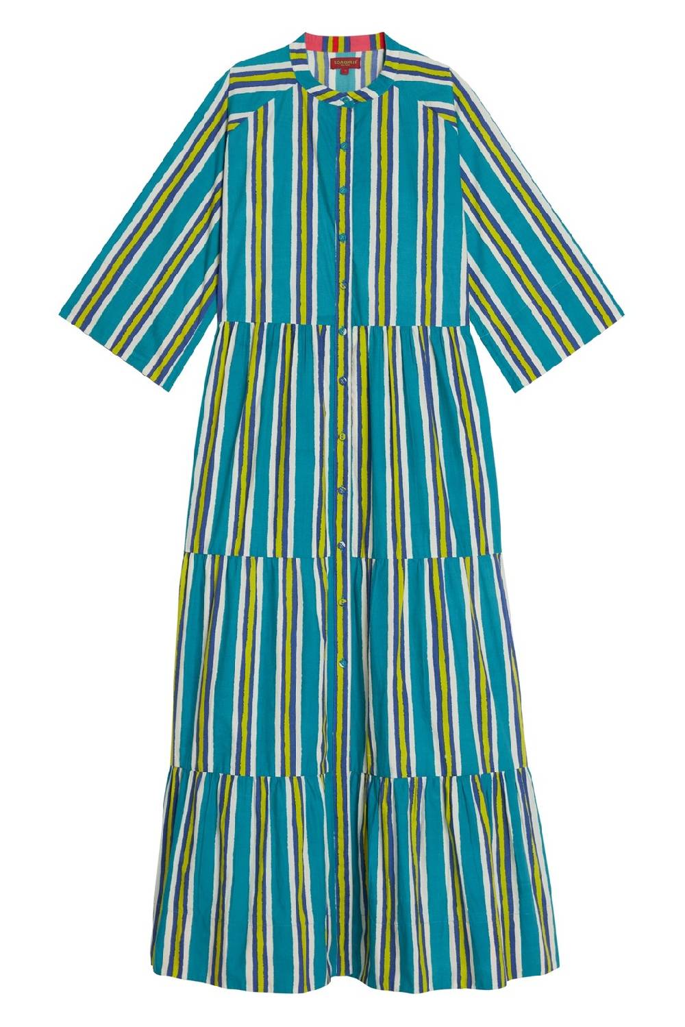 Lisa Corti Abito Rambagh Crazy Stripes Peacock