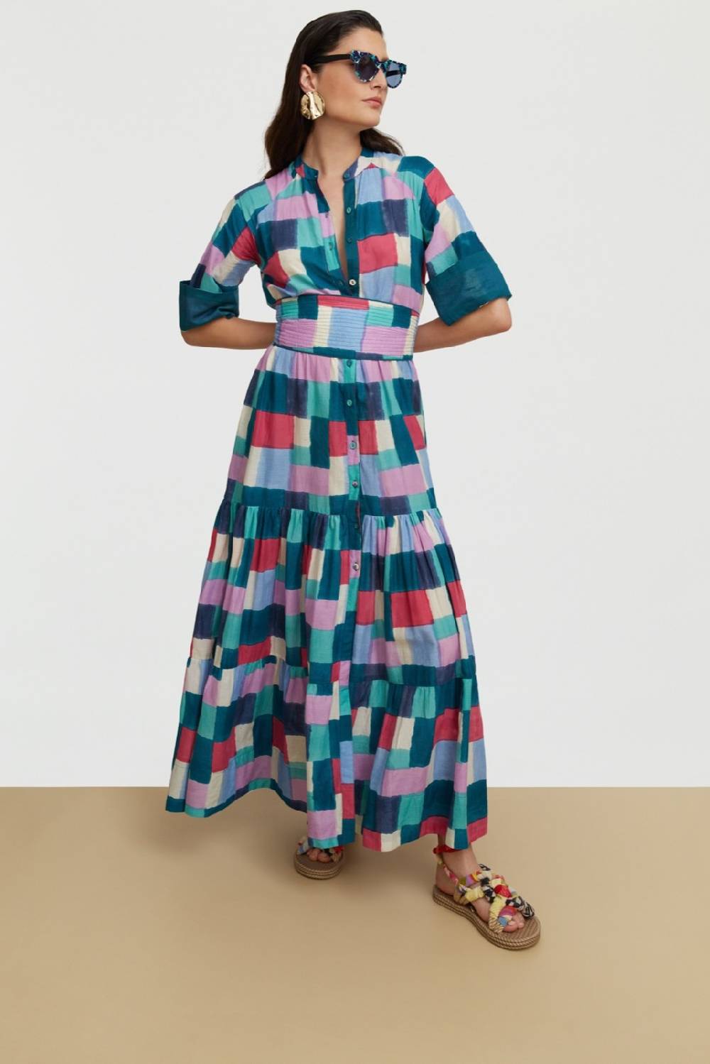 Lisa Corti Abito Rambagh Geesband Peacock