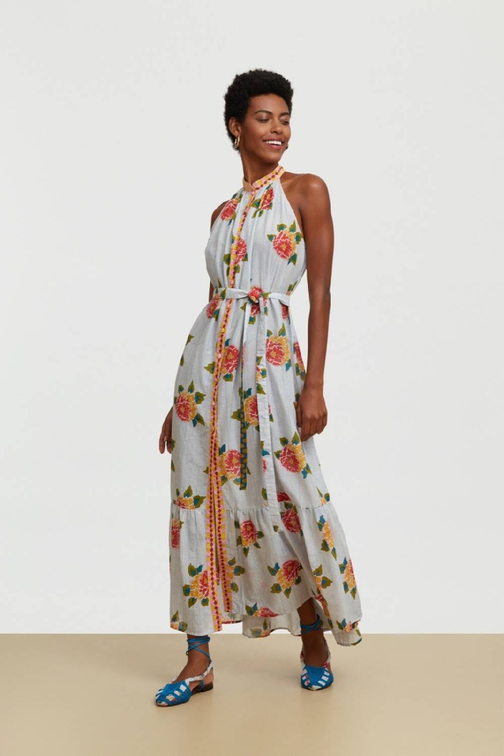 Lisa Corti abito ravi barwara light blue