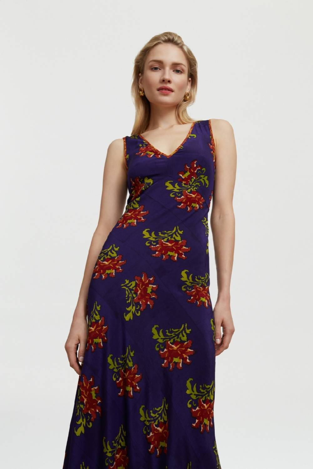 Lisa Corti Abito Sofia Tangeri Flower Purple