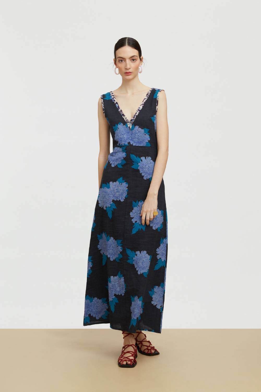 Lisa Corti abito trapeze abhanery peony payne