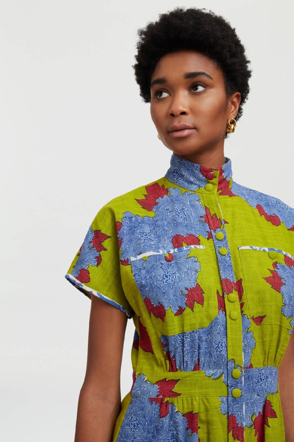 Lisa Corti Abito Tsubaki Abhanery Peony Acid Green