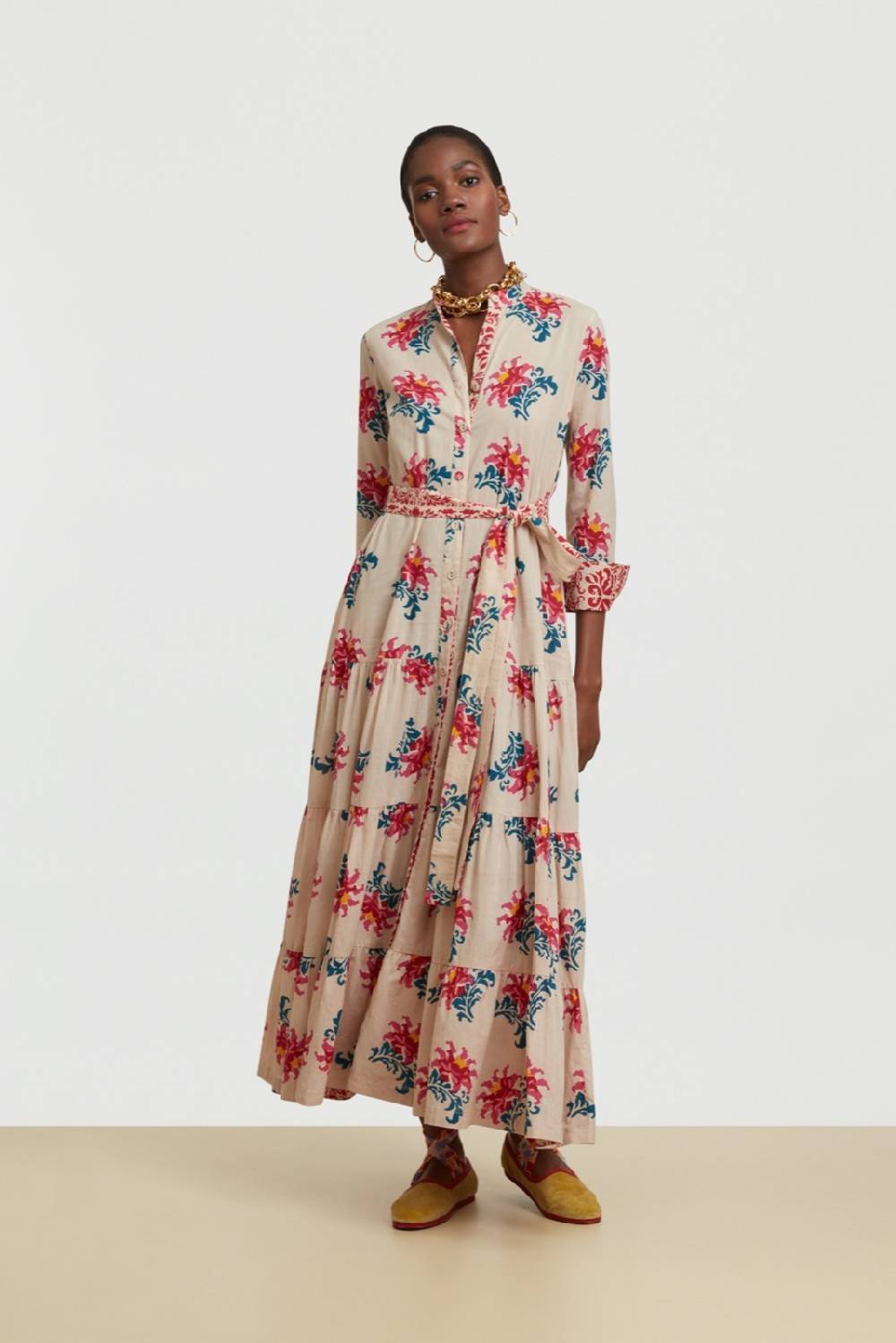 Lisa Corti abito tulsi tangeri rose cream