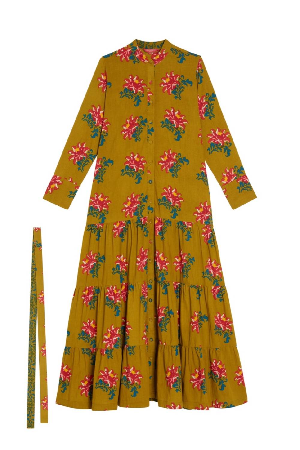 Lisa Corti Abito Tulsi Tangeri Rose Olive Green