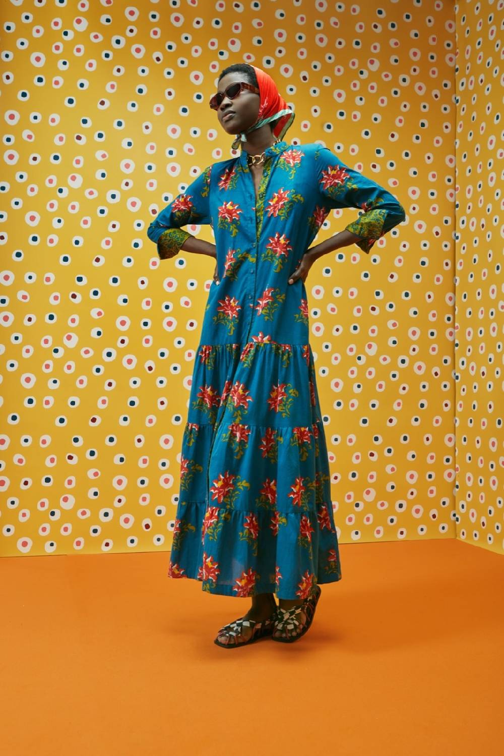 Lisa Corti Abito Tulsi Tangeri Rose Teal