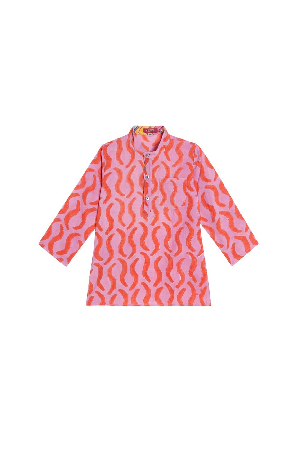 Lisa Corti baby kurta tiger lilac red